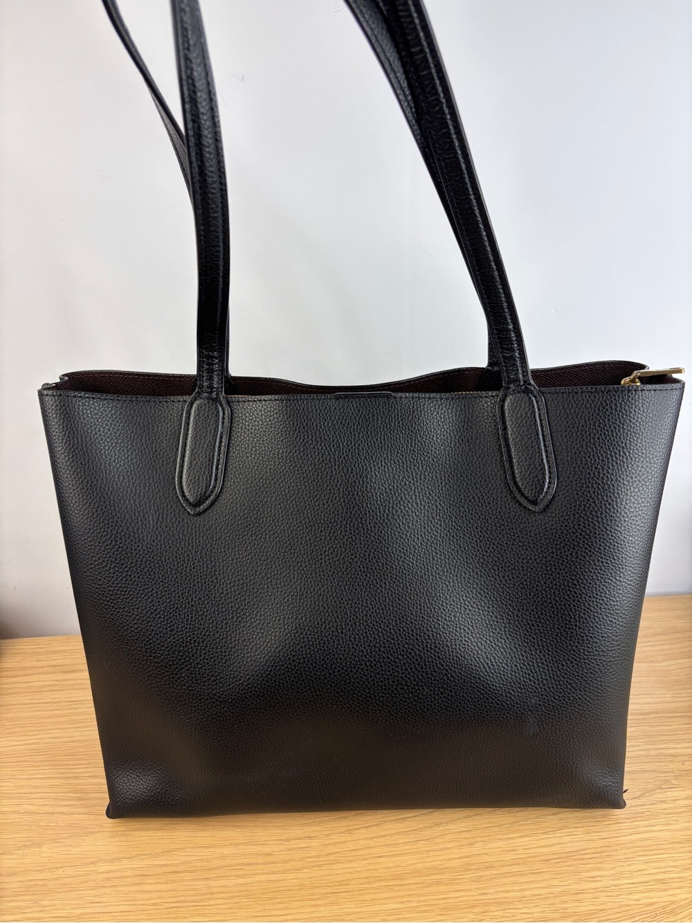 Coach Willow Tote Black Pebbled Leather (Model C0689) - Picture 6 of 15
